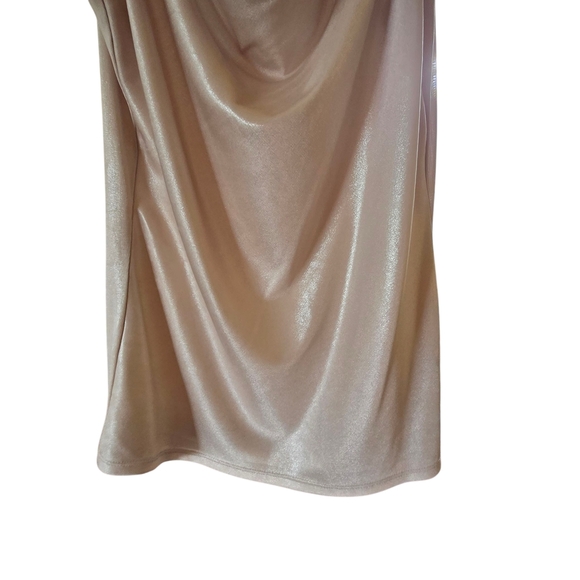 White House Black Market Metallic Beige Tank Top - Picture 2 of 6